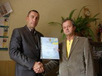 Service journalism awards. Forrest S. and Head of journalists union Zhytomyr Roy NF
